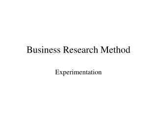 Business Research Method