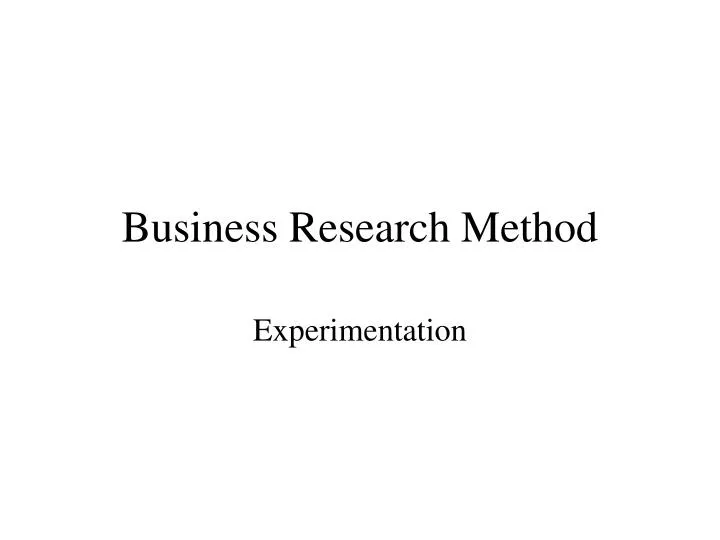 business research method