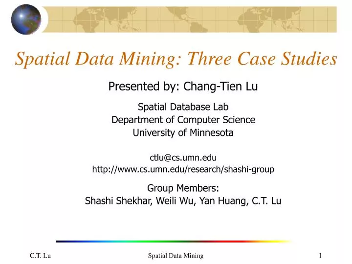 spatial data mining three case studies