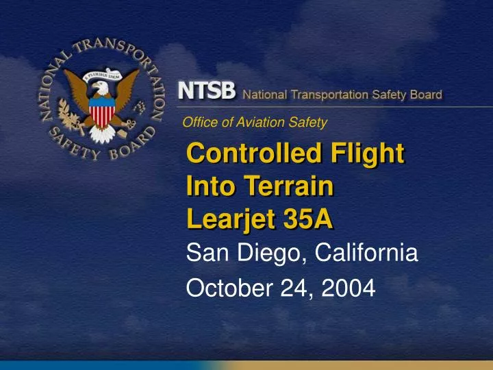 controlled flight into terrain learjet 35a