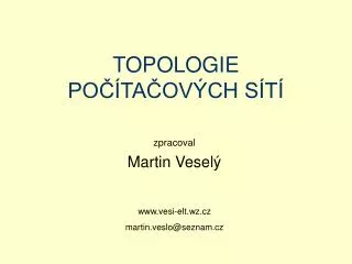 topologie po ta ov ch s t