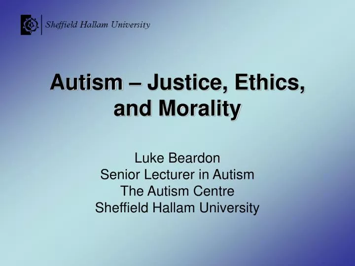 autism justice ethics and morality