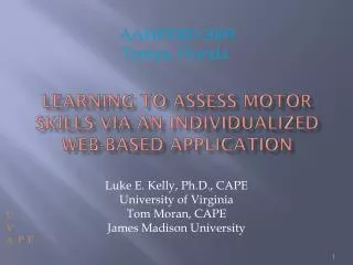 Learning to assess motor skills via an individualized web-based application