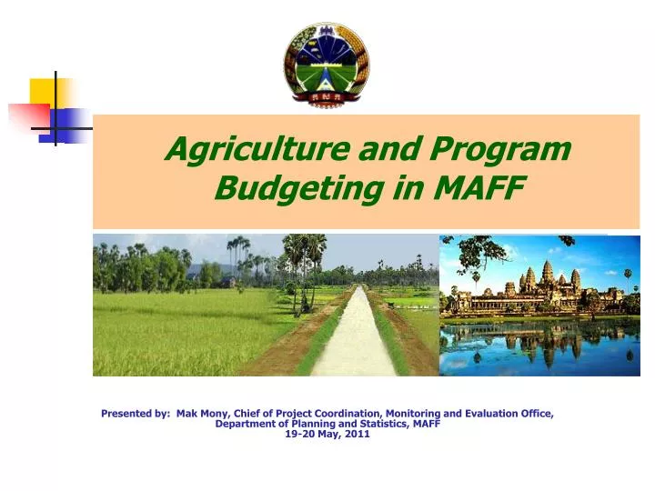 agriculture and program budgeting in maff