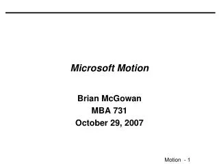 Microsoft Motion
