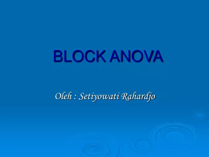 block anova