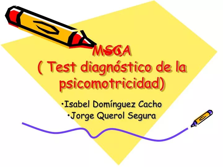 msca test diagn stico de la psicomotricidad