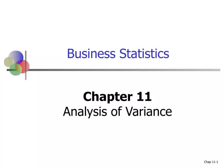 chapter 11 analysis of variance