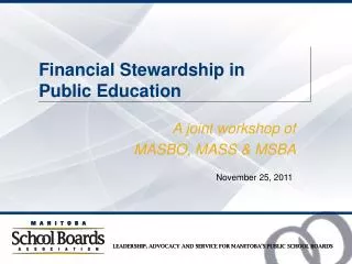 Financial Stewardship in Public Education