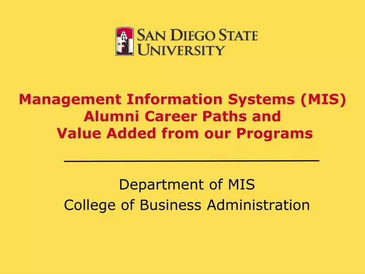 management information systems mis alumni career paths and value added from our programs