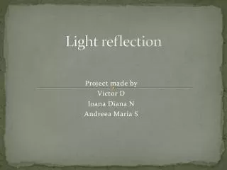 Light reflection