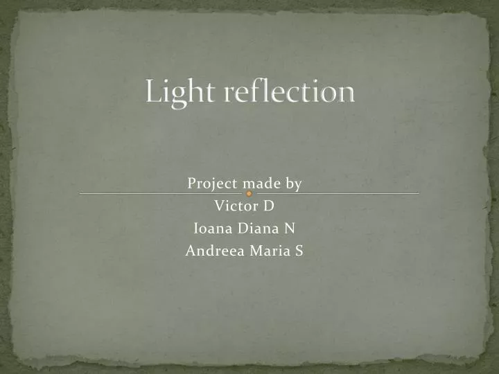 light reflection