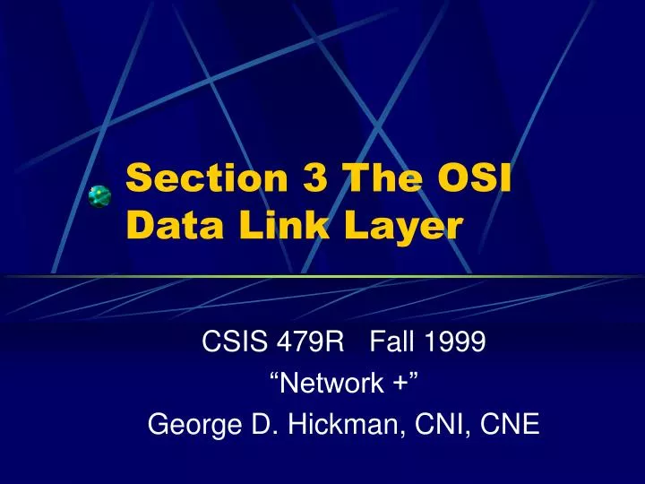 section 3 the osi data link layer