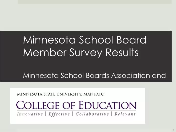 minnesota school board member survey results minnesota school boards association and