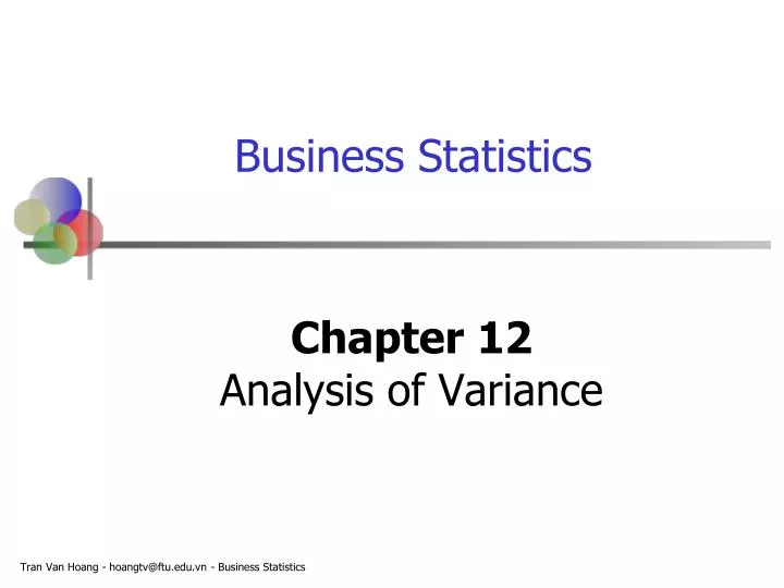 chapter 12 analysis of variance