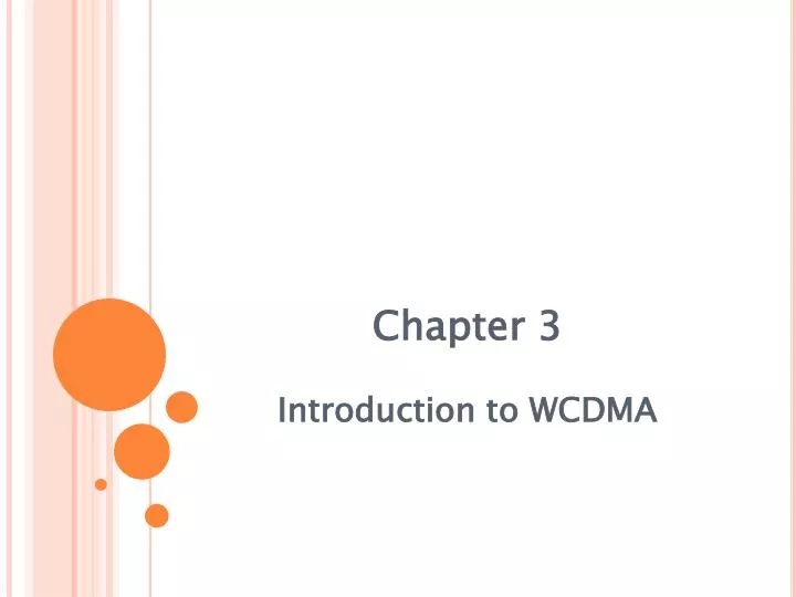 chapter 3 introduction to wcdma