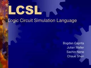 LCSL Logic Circuit Simulation Language