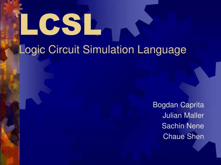 lcsl logic circuit simulation language
