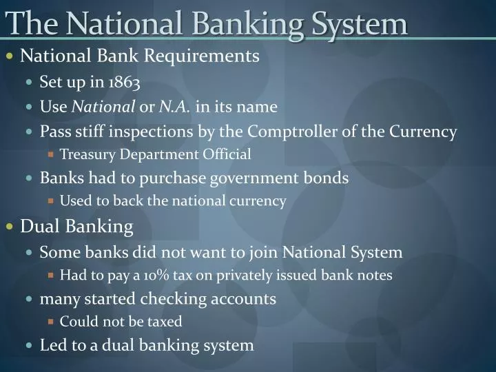 the national banking system