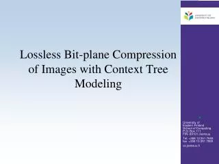 Lossless Bit-plane Compression of Images with Context Tree Modeling