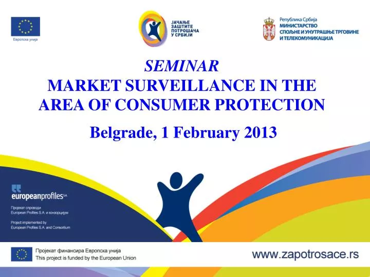 seminar market surveillance in the area of consumer protection