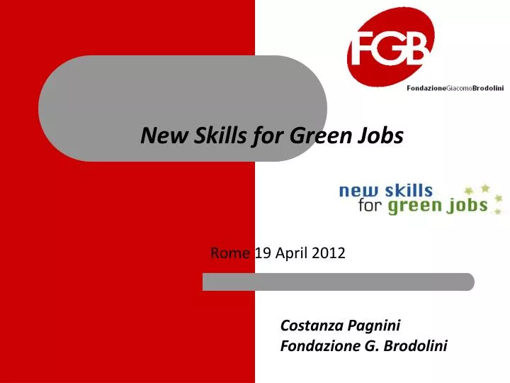 new skills for green jobs
