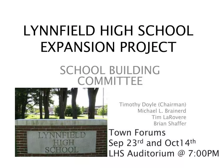 lynnfield high school expansion project