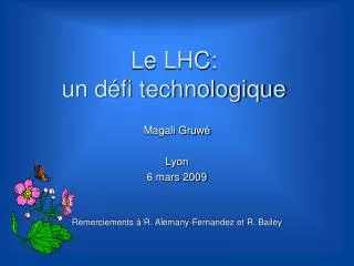 le lhc un d fi technologique