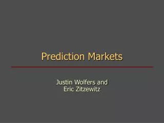 Prediction Markets