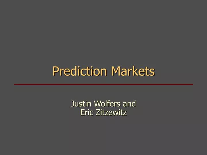 prediction markets