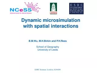 Dynamic microsimulation with spatial interactions