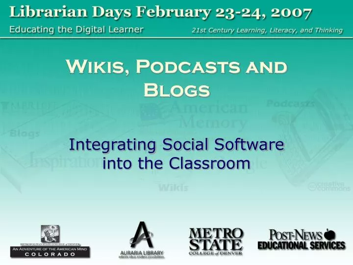 wikis podcasts and blogs