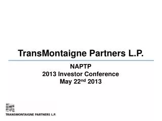 TransMontaigne Partners L.P.