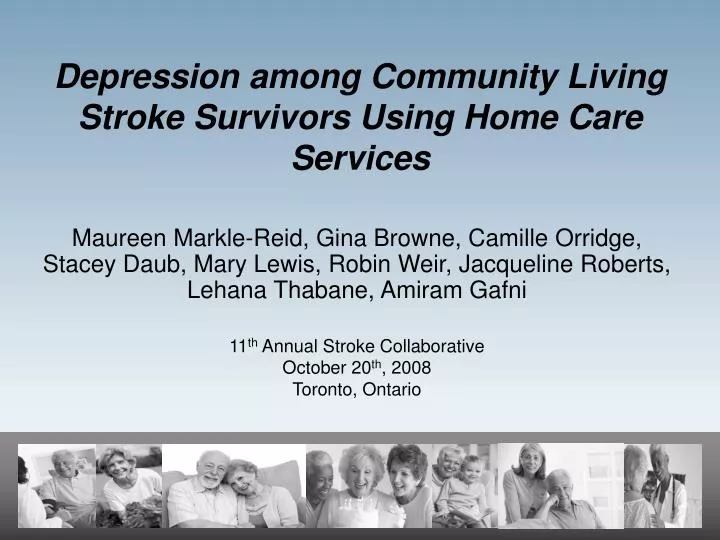depression among community living stroke survivors using home care services