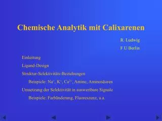 chemische analytik mit calixarenen