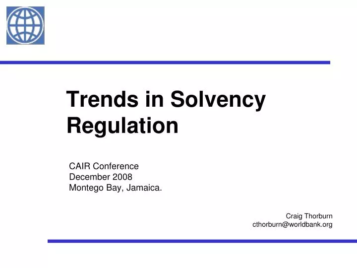 trends in solvency regulation