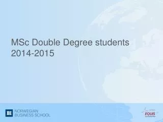 msc double degree students 2014 2015