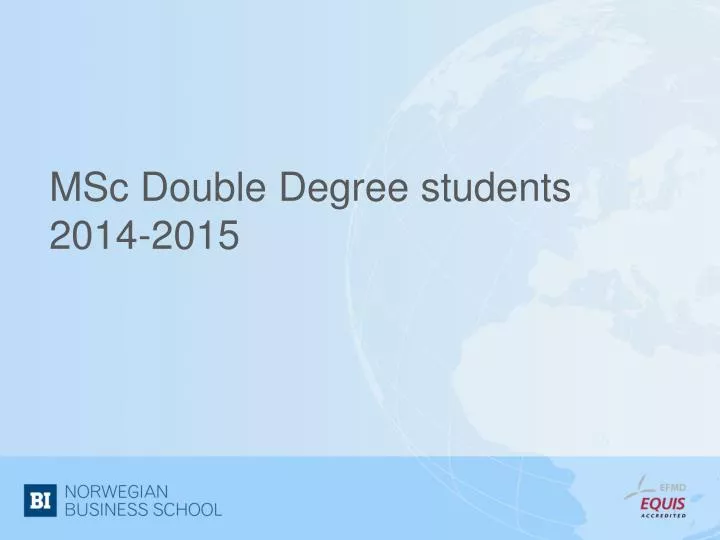 msc double degree students 2014 2015