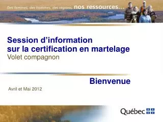 session d information sur la certification en martelage volet compagnon