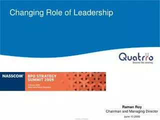 Changing Role of Leadership