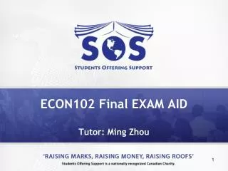ECON102 Final EXAM AID Tutor: Ming Zhou