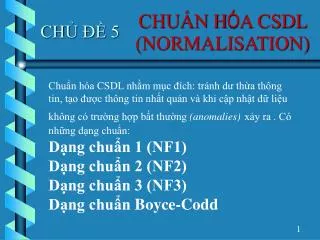 chu n h a csdl normalisation