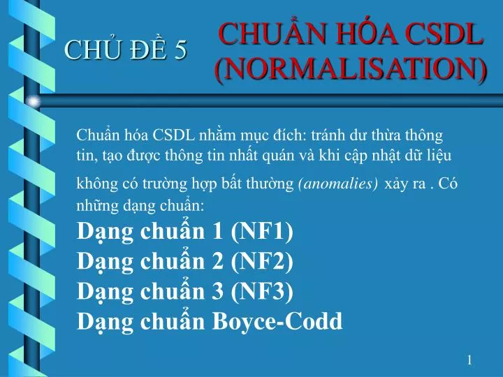 chu n h a csdl normalisation