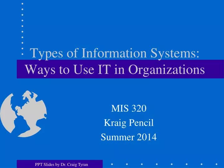 types of information systems ways to use it in organizations
