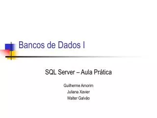 bancos de dados i