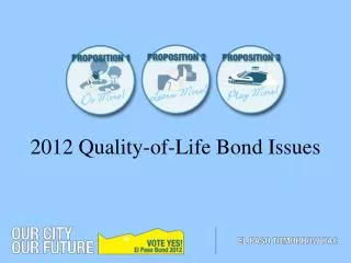 2012 Quality-of-Life Bond Issues