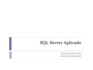 sql server aplicado