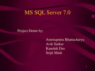 MS SQL Server 7.0