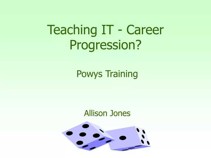 teaching it career progression