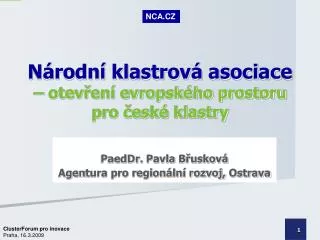 n rodn klastrov asociace otev en evropsk ho prostoru pro esk klastry